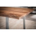 LYSSA tömör akác étkezőasztal - 120/140/160/180/200cm - króm