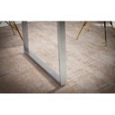 LYSSA tömör akác étkezőasztal - 120/140/160/180/200cm - króm