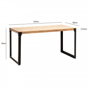 FACTORY tömör akác étkezősztal - 120/140/160/180cm