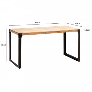 FACTORY tömör akác étkezősztal - 120/140/160/180cm