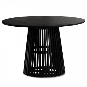 NATURA DARK tömör mangófa kerek étkezőasztal - 120cm
