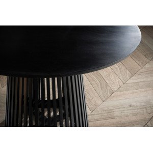 NATURA DARK tömör mangófa kerek étkezőasztal - 120cm