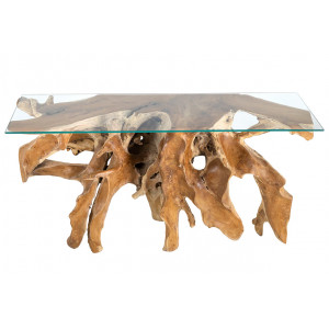ROOT különleges teakfa konzolasztal - 150cm
