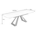 CONCORD MARBLE design bővíthető kerámia étkezőasztal - 180-230cm