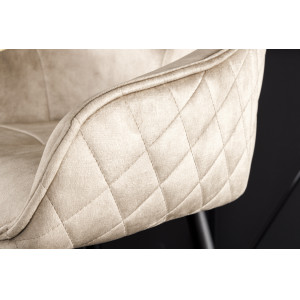 EUPHORIA design bársony bárszék - beige