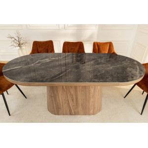 UNIQUE DARK design kerámia étkezőasztal - 200cm