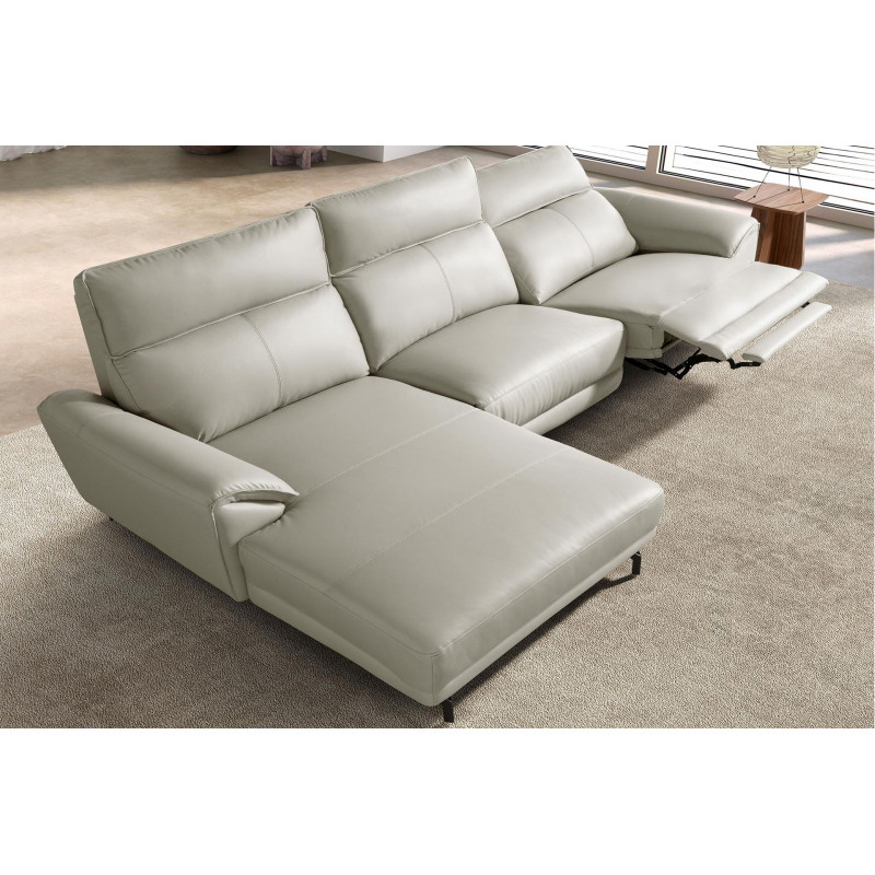 OREIRO prémium bőr relax sarokkanapé - balos kivitel