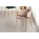 NOBELSSE design bársony szék - mályva/beige/kék