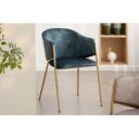 NOBELSSE design bársony szék - mályva/beige/kék