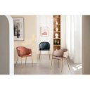 NOBELSSE design bársony szék - mályva/beige/kék