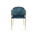 NOBELSSE design bársony szék - mályva/beige/kék