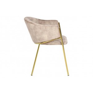 NOBELSSE design bársony szék - mályva/beige/kék