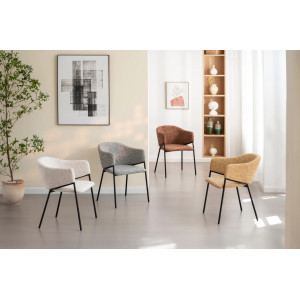 NOBELSSE design szék - mustár/barna/beige/szürke