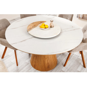 UNIQUE design kerámia étkezőasztal - 120cm - tölgy
