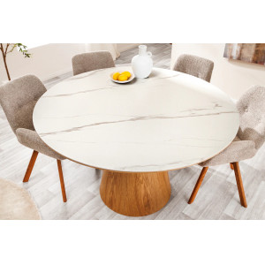 UNIQUE design kerámia étkezőasztal - 120cm - tölgy