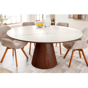 UNIQUE design kerámia étkezőasztal - 120cm - dió Étkezőasztalok
