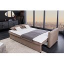 LUMA modern kordbársony ágyazható kanapé - 215cm - beige