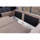 LUMA modern kordbársony ágyazható kanapé - 215cm - beige