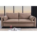 LUMA modern kordbársony ágyazható kanapé - 215cm - beige