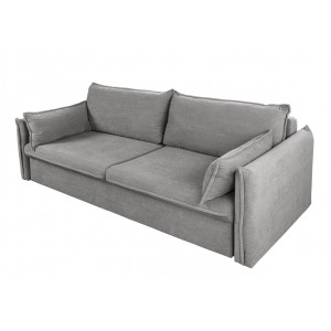 LUMA modern kordbársony ágyazható kanapé - 215cm - szürke