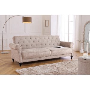 MAISON BELLE modern ágyazható kanapé - 220cm - beige bouclé INVICTA