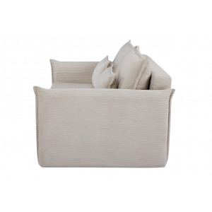 LINEA modern kordbársony ágyazható kanapé - 215cm - beige