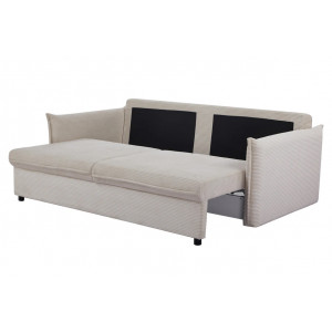 LINEA modern kordbársony ágyazható kanapé - 215cm - beige