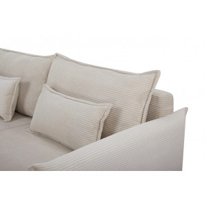 LINEA modern kordbársony ágyazható kanapé - 215cm - beige