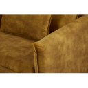 LINEA modern bársony ágyazható kanapé - 215cm - mustár