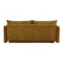 LINEA modern bársony ágyazható kanapé - 215cm - mustár