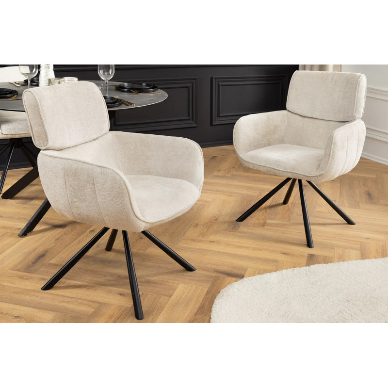 UNIQUE exkluzív forgatható szék - beige