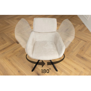 UNIQUE exkluzív forgatható szék - beige
