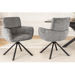 UNIQUE exkluzív forgatható szék - szürke INVICTA