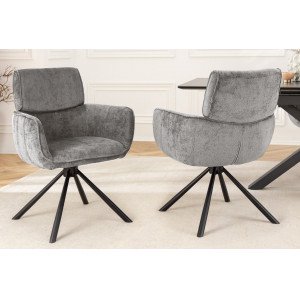 UNIQUE exkluzív forgatható szék - szürke INVICTA