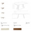 MARVELIA prémium bővíthető étkezőasztal - 180-260cm