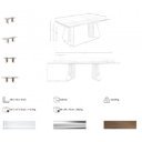 SIERRA prémium üveg bővíthető étkezőasztal - 180-270cm