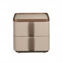 NUVELA prémium dió/bőr éjjeliszekrény