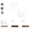 NUVELA prémium dió/mesterséges bőr éjjeliszekrény