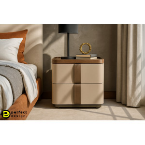 NUVELA prémium dió/bőr éjjeliszekrény Angel Cerdá