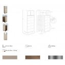 PARENA prémium szintetikus bőr fiókos szekrény