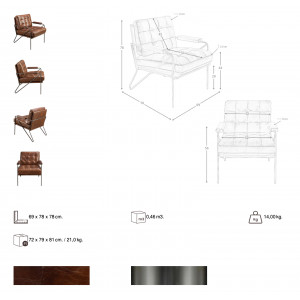 PALEZZA prémium bőr fotel