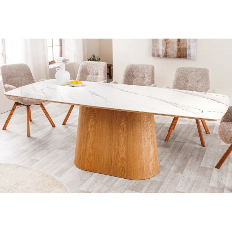 UNIQUE OAK design kerámia étkezőasztal - 200cm