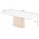 UNIQUE OAK design kerámia étkezőasztal - 200cm