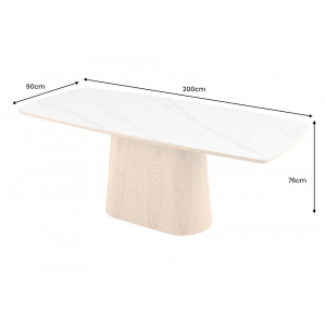 UNIQUE OAK design kerámia étkezőasztal - 200cm