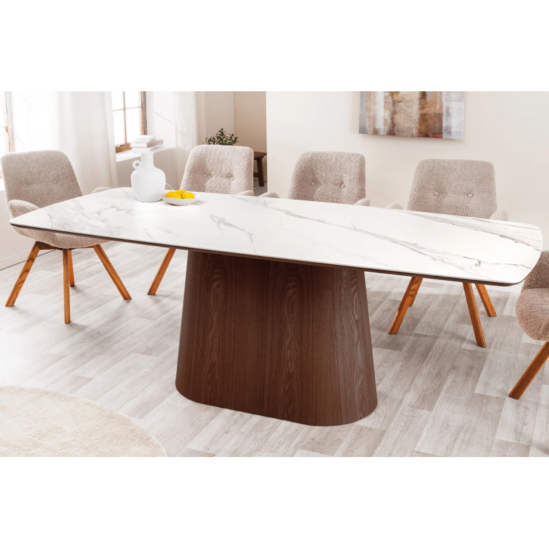 UNIQUE WALNUT design kerámia étkezőasztal - 200cm