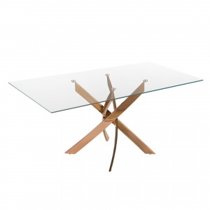 SIGMA SQUARE design  étkezőasztal - 140/150/160/180cm - rosegold