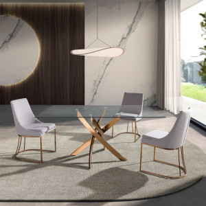SIGMA SQUARE design  étkezőasztal - 140/150/160/180cm - rosegold