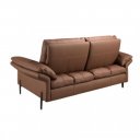RAVELTA prémium bőr kanapé - 3 személyes - barna