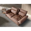 RAVELTA prémium bőr kanapé - 3 személyes - barna