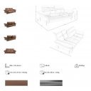 RAVELTA prémium bőr kanapé - 3 személyes - barna